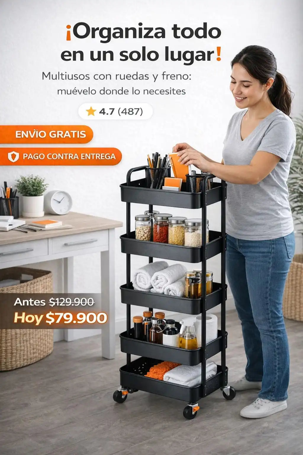 Carro organizador 4 niveles|IKEA®|