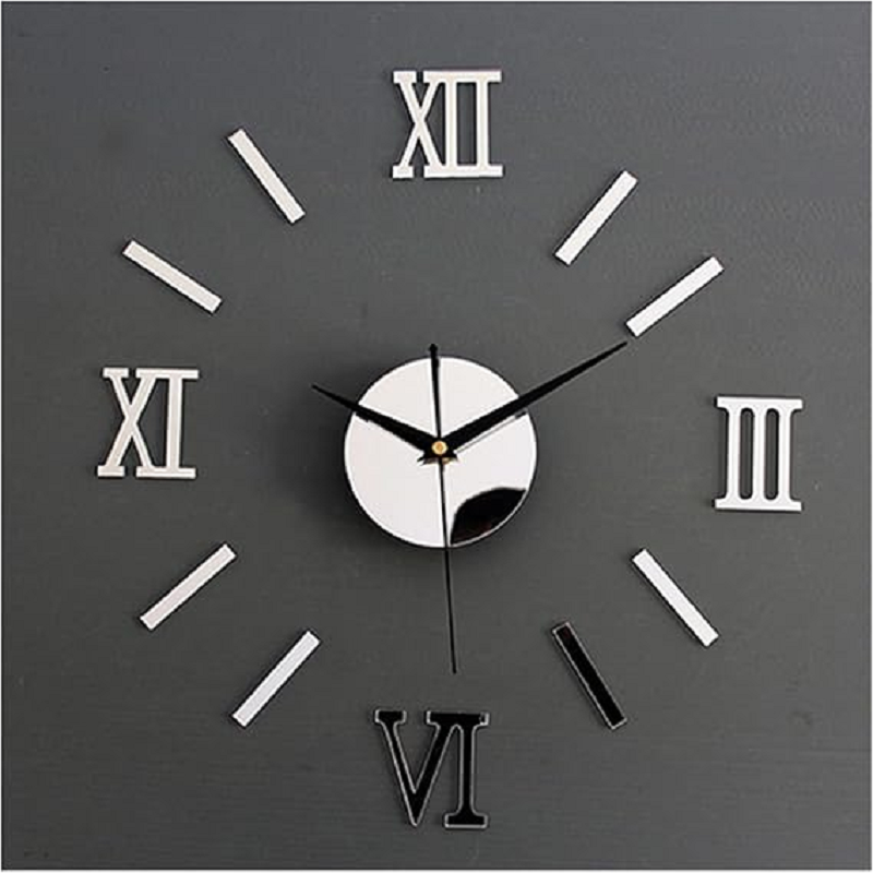 Reloj Pared Números Romanos Adhesivo