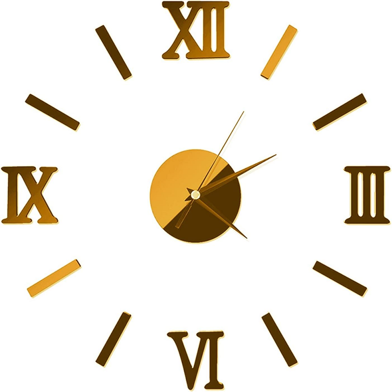 Reloj Pared Números Romanos Adhesivo