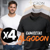 PACK X4 CAMISETAS MONVIK  ALGODON 165gr
