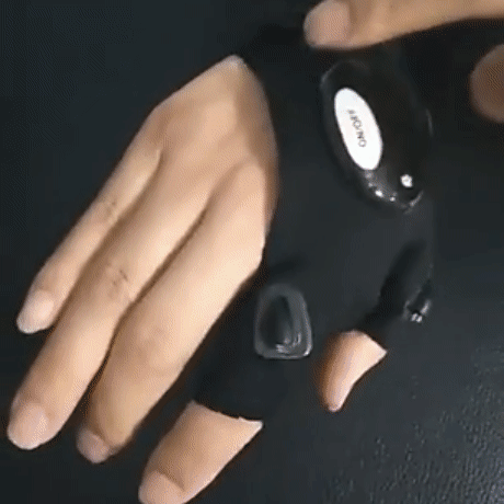 Guante linterna LED impermeable