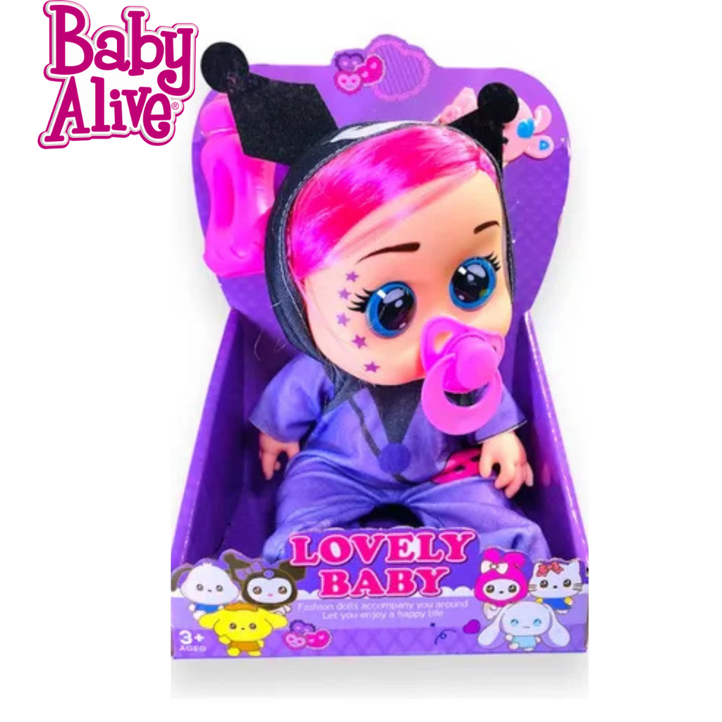 MUÑECA BEBE VESTIDO DE KUROMI PARA NIÑAS
