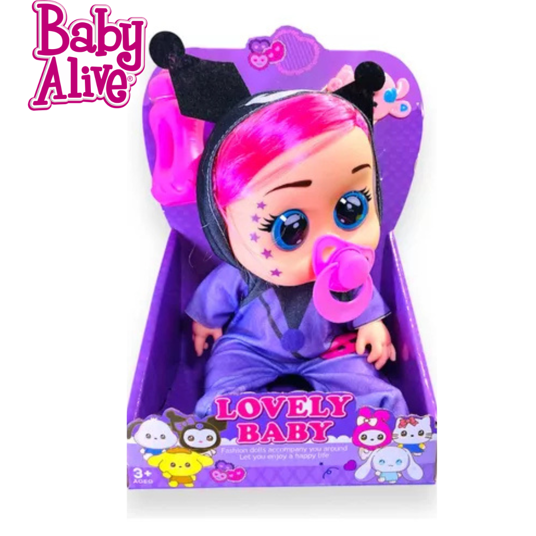 MUÑECA BEBE VESTIDO DE KUROMI PARA NIÑAS