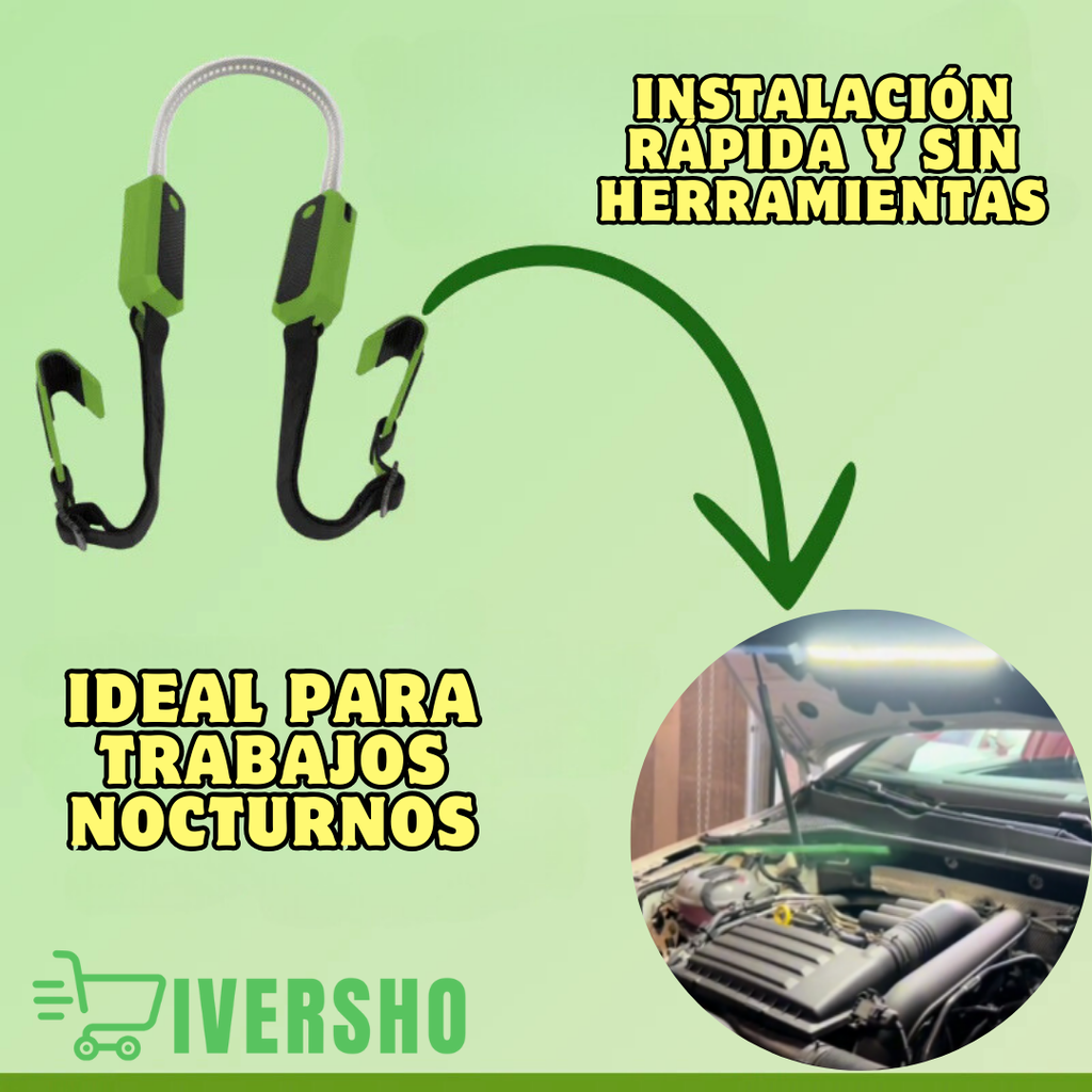 Luz LED de trabajo en capo carro