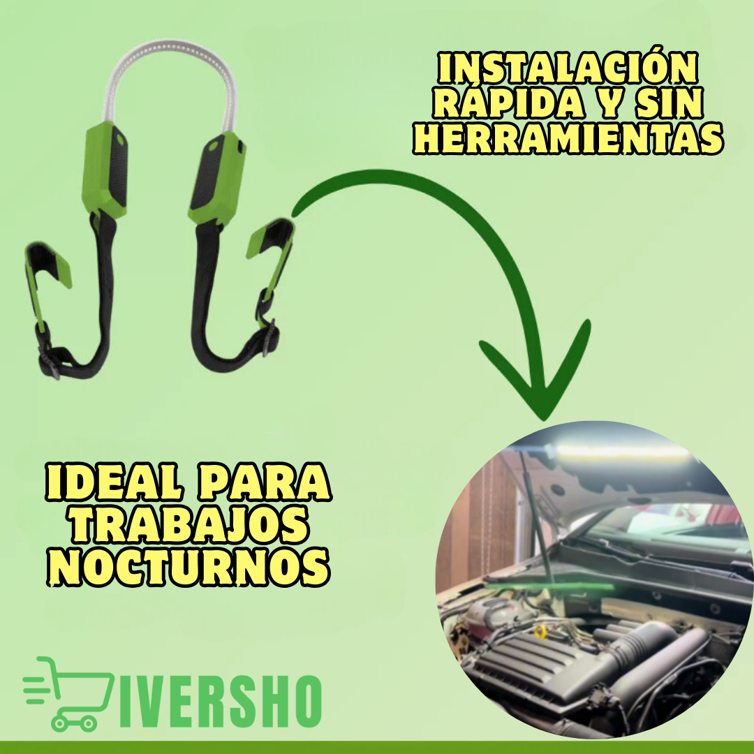 Luz LED de trabajo en capo carro