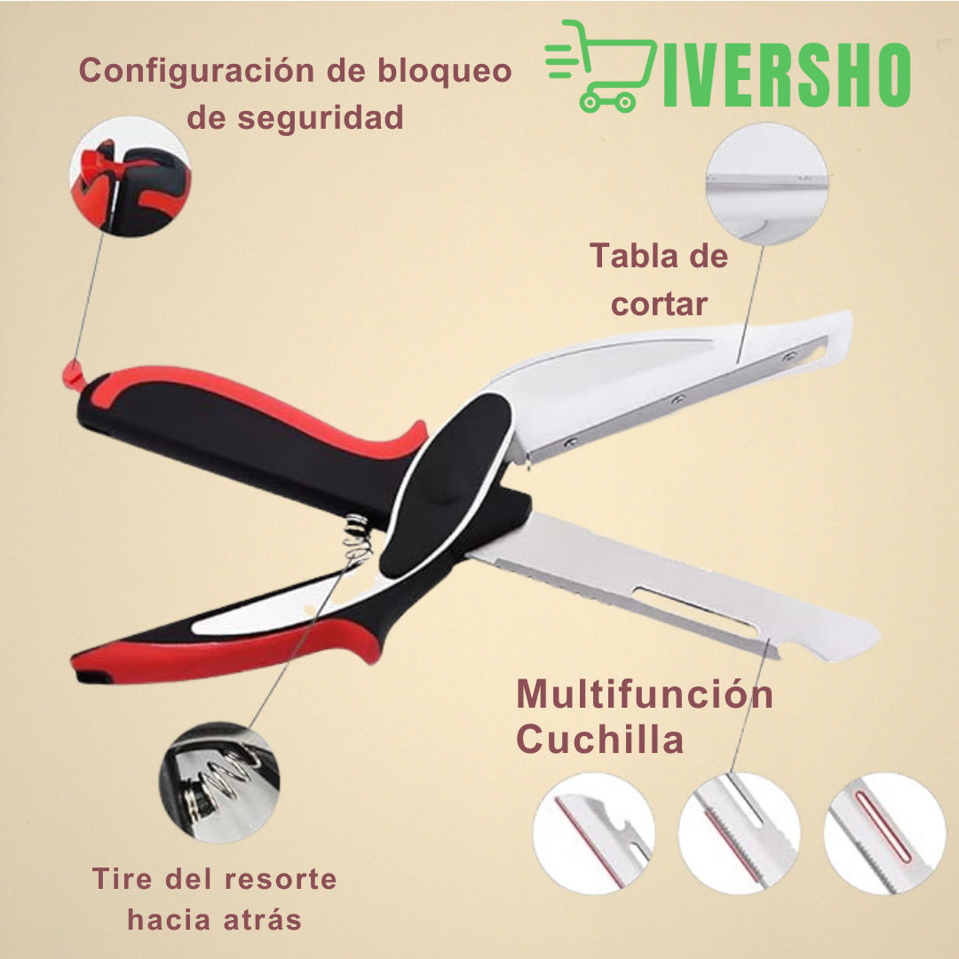 Cortador Cocina 6 En 1 Cuchillo Tijeras