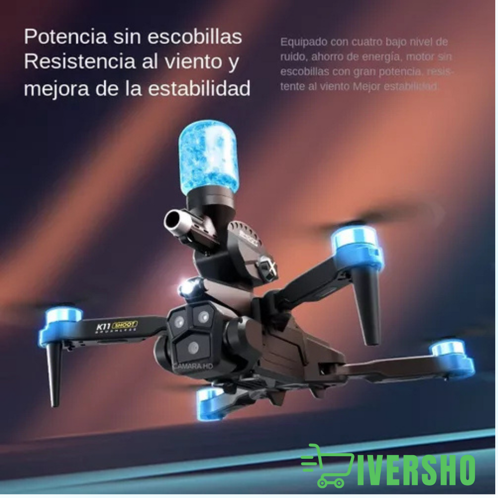 Dron De Tres Camaras Disparador Hidrogel