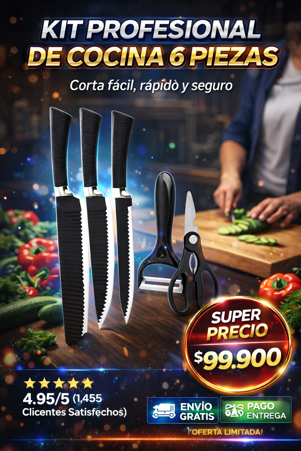 Kit Profesional de Cocina 6 Piezas|Cristel®|