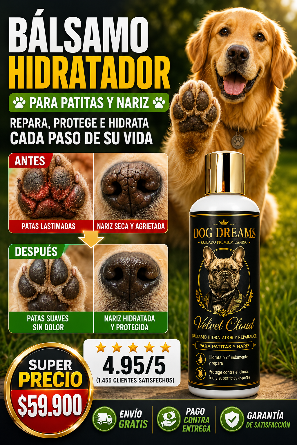 BALSAMO HIDRATADOR PARA MASCOTAS