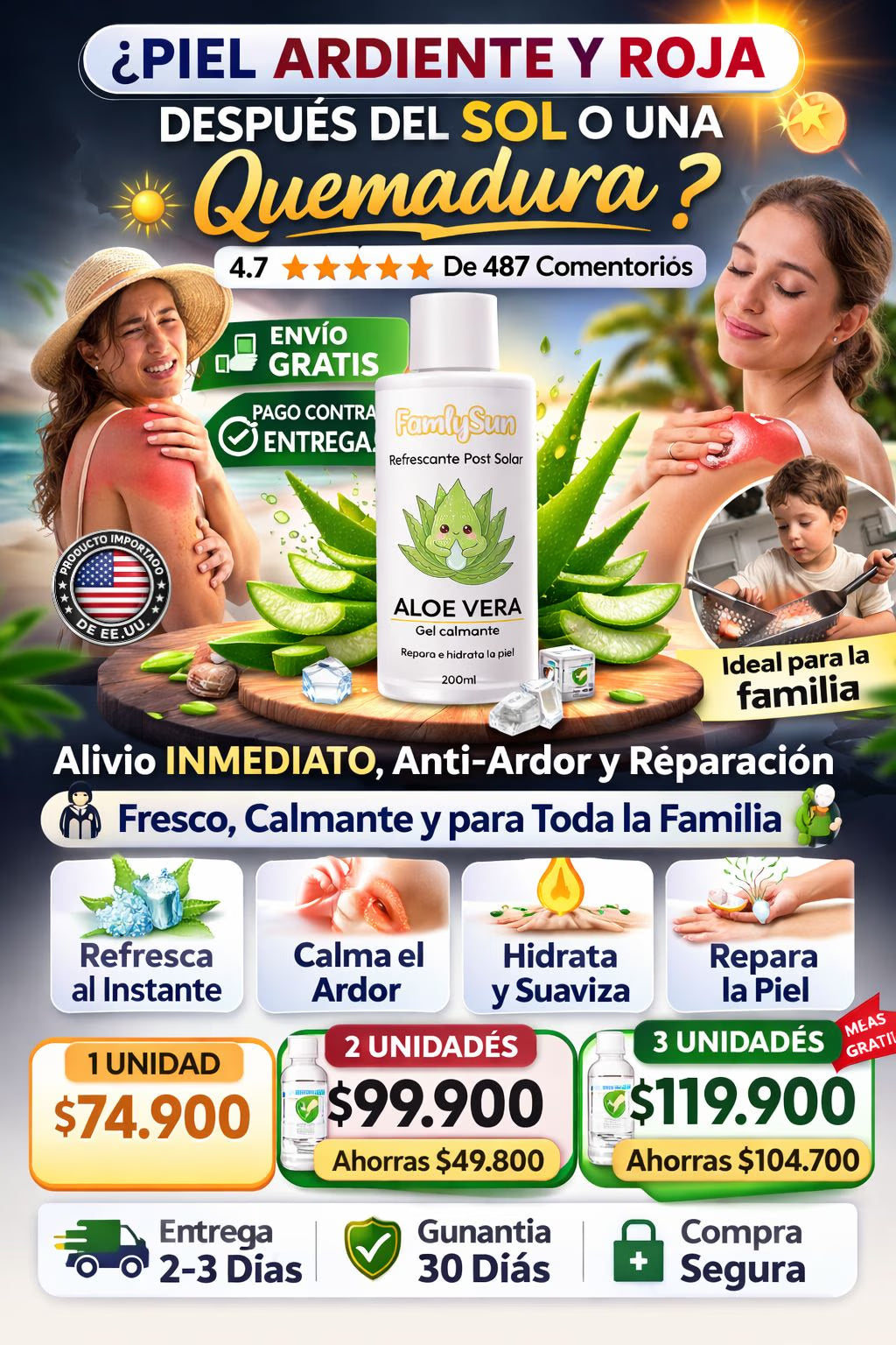 Gel refrescante Post solar